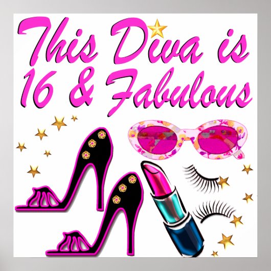 16 EN FABULOUS DIVA POSTER (Voorkant)