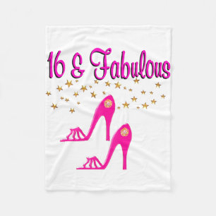 16 EN FANTASTISCH 16E VERJAARDAG ONTWERP FLEECE DEKEN