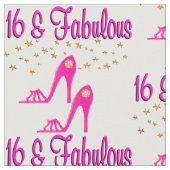 16 EN FANTASTISCH 16E VERJAARDAG ONTWERP STOF (Close Up)