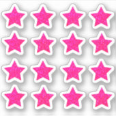 +16 Esthetische Glitter Roze Ster Sticker (Voorkant)