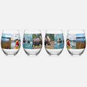 16 Familie Vakantiefoto's Wijnglas Zonder Voet (Rechts)