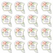16 Floral-zeep en kaarslabels 3-inch breed Sticker (Voorkant)