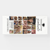 16 Foto Collage Afstuderen Modern Minimaal Wit Spandoek (Horizontaal)