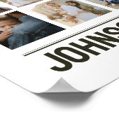 16 Foto Collage Familie Huwelijksfoto's Aandenken Poster (Hoek)