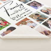 16 Foto Collage Family Name Quote Black and white Sherpa Deken (3/4)