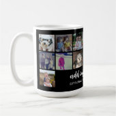 16 Foto Collage Grid - 2 tekstvakken - zwart wit Koffiemok (Links)