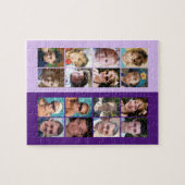 16 foto collage licht en donker paars legpuzzel (Horizontaal)