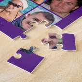16 foto collage licht en donker paars legpuzzel (Zijkant)