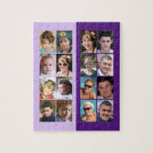 16 foto collage licht en donker paars legpuzzel (Verticaal)