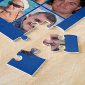 16 foto collage licht en donkerblauw legpuzzel (Zijkant)