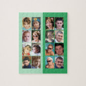 16 foto collage licht- en donkergroen legpuzzel (Verticaal)