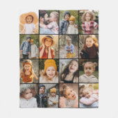 16 Foto Collage Modern Persoonlijke Aangepaste Kle Fleece Deken (Voorkant)