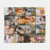 16 Foto Collage Modern Persoonlijke Aangepaste Kle Fleece Deken (Voorkant (Horizontaal))