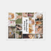 16 Foto Collage Moderne Gepersonaliseerde Aangepas Fleece Deken (Voorkant (Horizontaal))