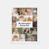 16 Foto Collage Moderne Gepersonaliseerde Aangepas Fleece Deken (Voorkant)