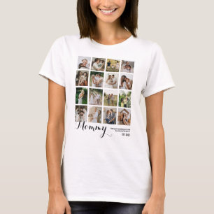 16 Foto Collage Moeder Foto's Aandenken T-shirt