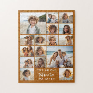 16 Foto Collage Montage en Tekst - Terra Cotta Legpuzzel