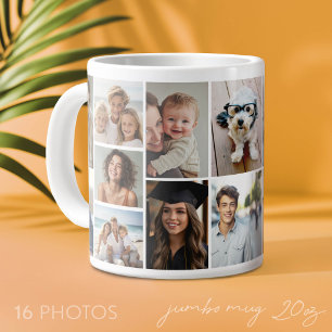 16 Foto Collage Raster - Modern Minimaal Witte Ras Grote Koffiekop