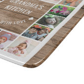 16 Foto Collage Rustic Wood Grandma's Kitchen Snijplank (Hoek)