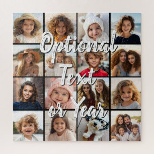 16 Foto Collage Script Tekst Legpuzzel