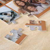 16 Foto Collage - Terra Cotta Klompige Tekst Legpuzzel (Zijkant)