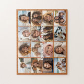 16 Foto Collage - Terra Cotta Klompige Tekst Legpuzzel (Verticaal)
