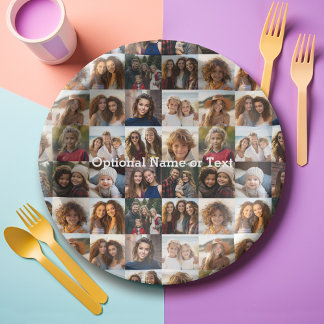 16 Foto collage - U viert foto's of instagram Papieren Bordje
