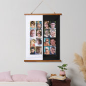 16 foto collage zwart-wit hangend wandkleed (Slaapkamer)