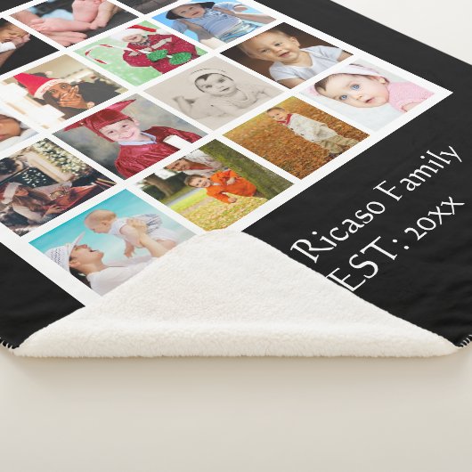 16 Foto DIY Collage Persoonlijk Sherpa Deken (3/4)