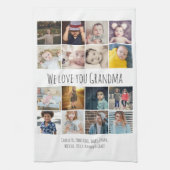 16 Foto en tekst Aangepast gepersonaliseerd Theedoek (Verticaal)