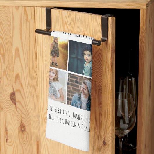 16 Foto en tekst Aangepast gepersonaliseerd Theedoek (Derde Gevouwen)