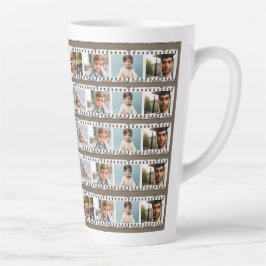 16-foto Familie Film Negatieve Strip, Pastel Brown Latte Mok