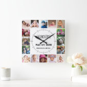 16 Foto-kleinkinderen maken Life Grand Quote White Vierkante Klok (Huis)