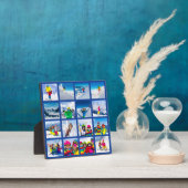 16 Foto Raster Collage Donkerblauw Fotoplaat (Insitu)