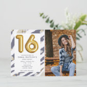 16 Foto: Zestiende verjaardag Kaart (Staand voorkant)