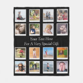 16 Fotocollage Gepersonaliseerde Fleece Deken (Voorkant)