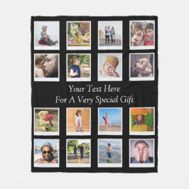 16 Fotocollage Gepersonaliseerde Fleece Deken