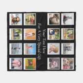 16 Fotocollage Gepersonaliseerde Fleece Deken (Voorkant (Horizontaal))