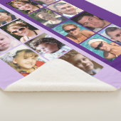 16 fotocollage licht en donker paars sherpa deken (3/4)