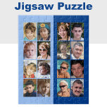 16 fotocollage licht en donkerblauw legpuzzel<br><div class="desc">Verzamel je favoriete herinneringen met deze 16-foto aangepaste puzzel! Deze gepersonaliseerde puzzel is perfect voor familiespel-avonden en toont uw gekoesterde snapshots in levendige afdrukken van hoge kwaliteit. Of het nu gaat om vakantielichtjes, capriolen voor huisdieren of mijlpaalmomenten, elk stuk verbindt zich om je unieke verhaal te vertellen. Gemaakt van duurzame...</div>