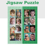 16 fotocollage licht en donkergroen legpuzzel<br><div class="desc">Verzamel je favoriete herinneringen met deze 16-foto aangepaste puzzel! Deze gepersonaliseerde puzzel is perfect voor familiespel-avonden en toont uw gekoesterde snapshots in levendige afdrukken van hoge kwaliteit. Of het nu gaat om vakantielichtjes, capriolen voor huisdieren of mijlpaalmomenten, elk stuk verbindt zich om je unieke verhaal te vertellen. Gemaakt van duurzame...</div>