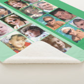 16 fotocollage licht en donkergroen sherpa deken (3/4)