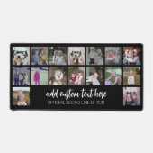 16 Fotocollage - Script Wit 2 lijnen Tekst Bureaumat (Voorkant)