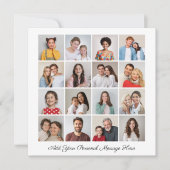 16 Fotocollage Voeg uw eigen Wenskaart toe (Voorkant)