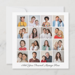 16 Fotocollage Voeg uw eigen Wenskaart toe