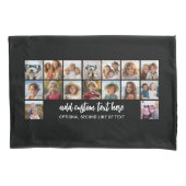 16 Fotoraster - 2 lijntekst - zwarte witte partij Kussensloop (Voorkant)