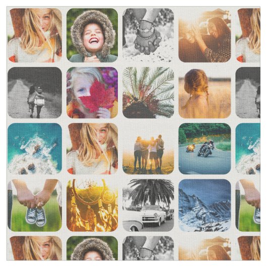 16 Fotosjabloon Aangepast tabelraster Stof (Close Up)