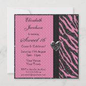 16 Gedrukte Zebra Stripe glitter, juweel en boog Kaart (Achterkant)