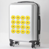 16 Gele Gerbera Madelief Bloem Kus-Cut Stickers (Koffer)