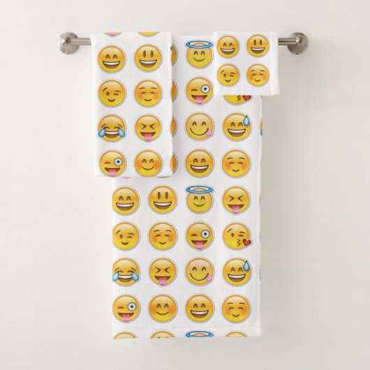 16 gemengde emojis bad handdoek (Insitu)